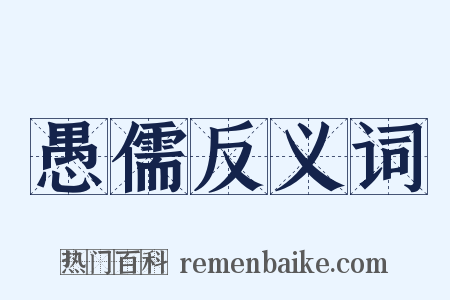 愚儒反义词是什么意思的图片